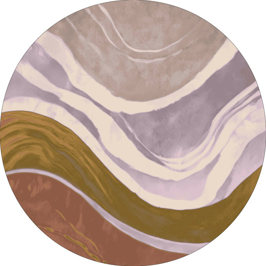 Vloerkleed MOMO rugs x NOŪRA studios - Waves Multicolour matt Rond