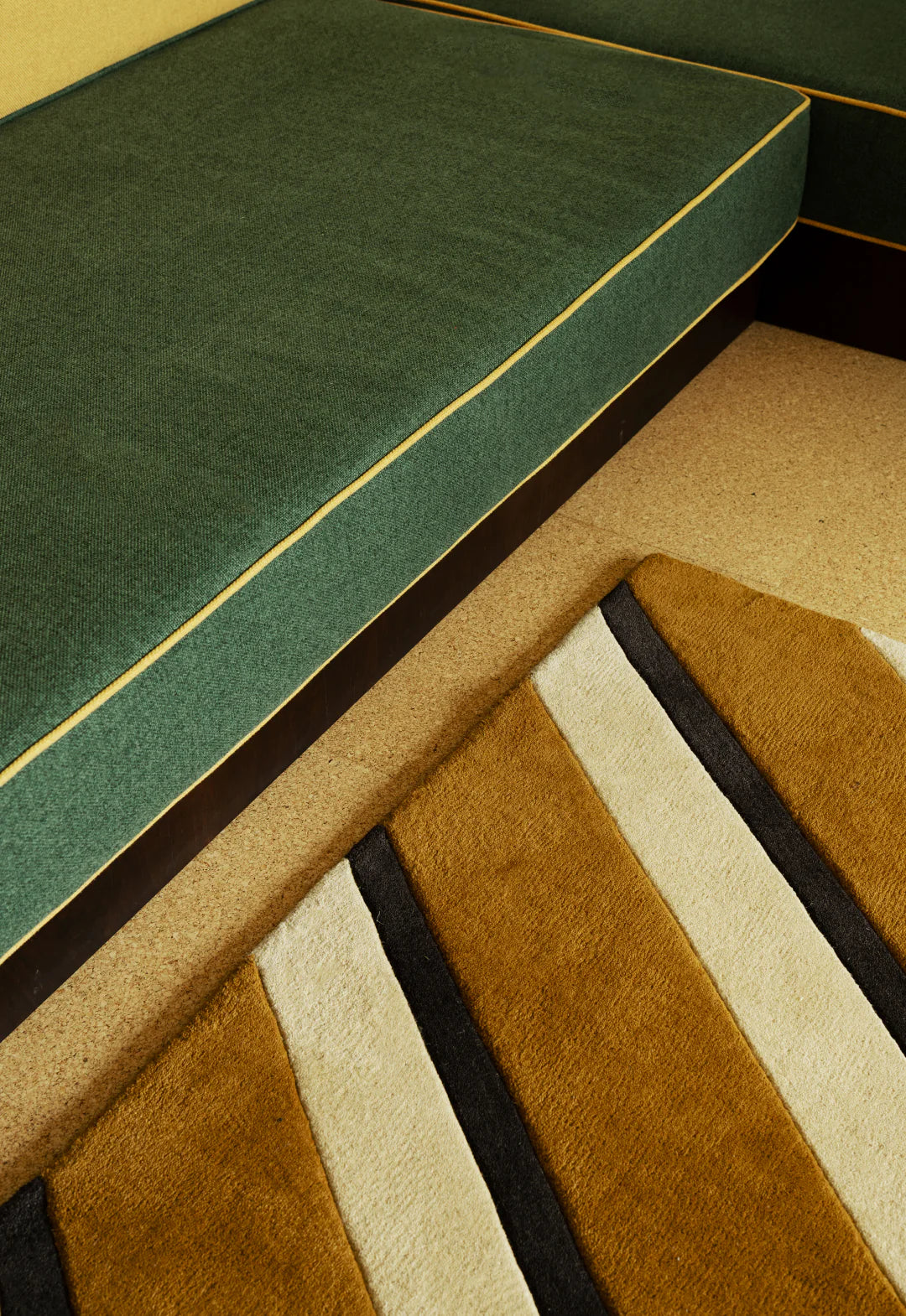 Vloerkleed Layered | Teklan Diagonal Sand