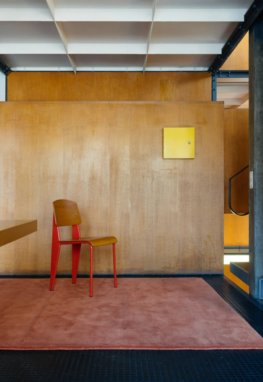 Vloerkleed Layered Classic Solid Wool Red Ochre