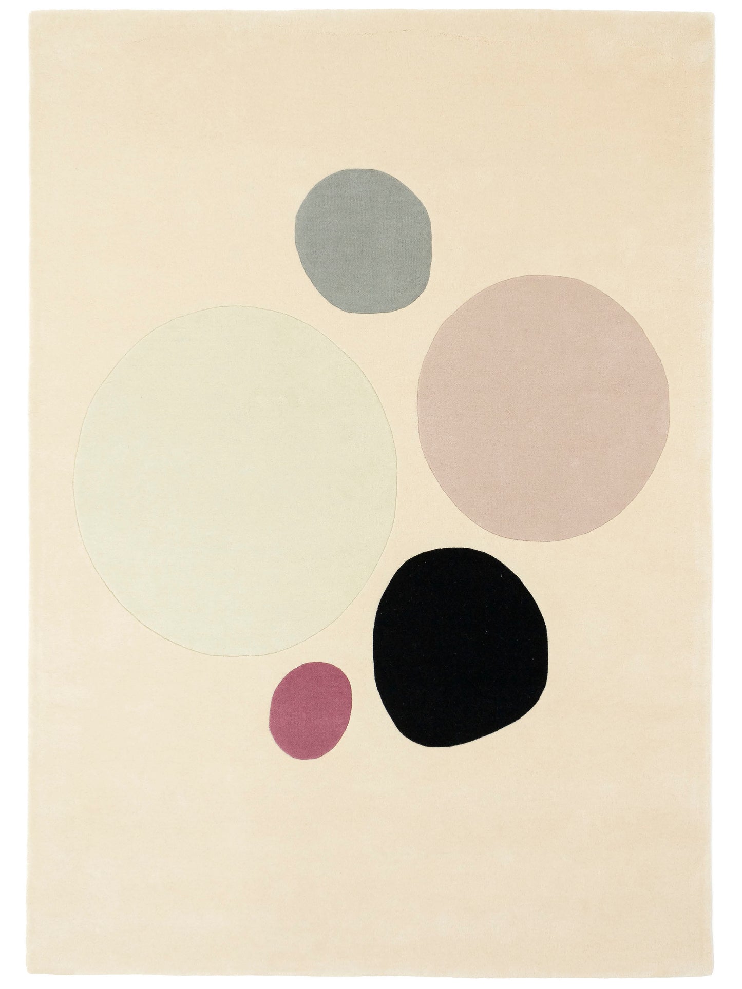 Vloerkleed Abstract en verfijnd Bubbles beige