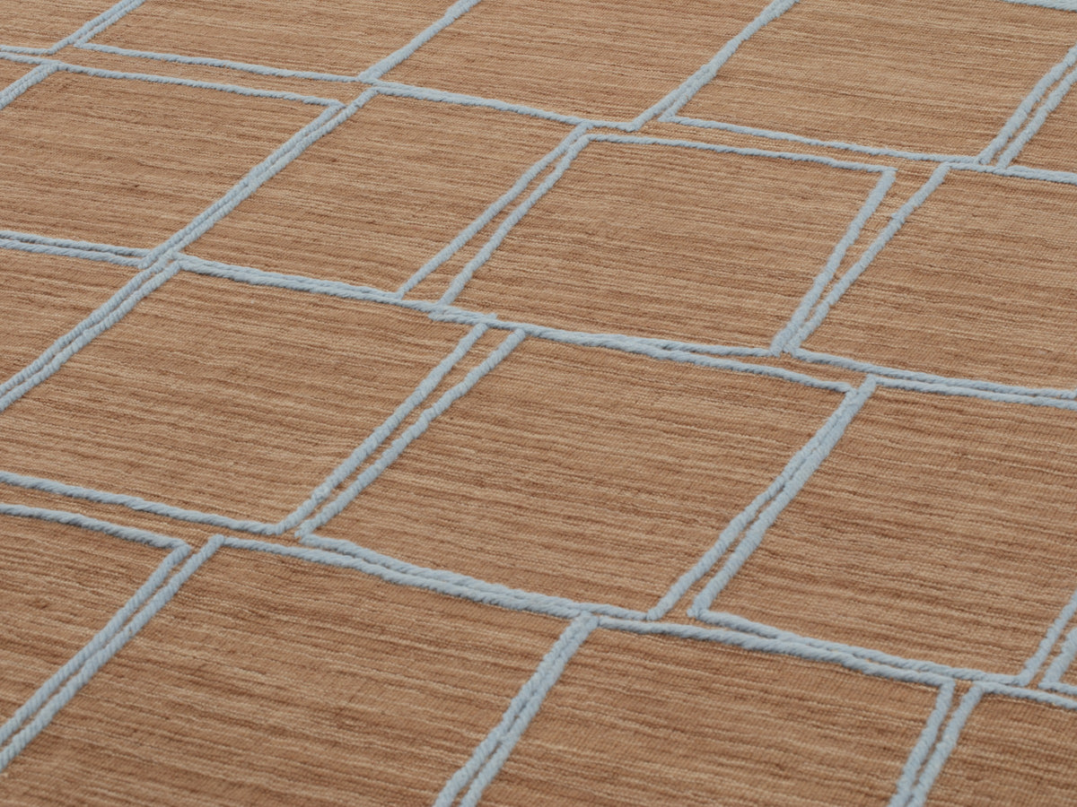 Tessera Offset — Brown light blue van Yabu Pushelberg voor cc-tapis – detail