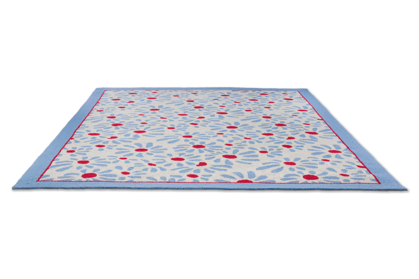 Vloerkleed Laura Ashley Thorncliff Daisy Sky Blu Outdoor