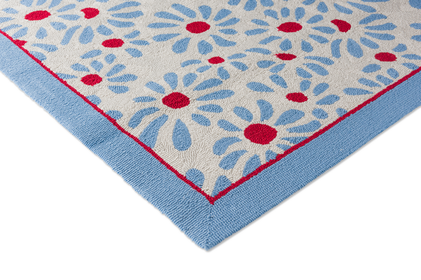 Vloerkleed Laura Ashley Thorncliff Daisy Sky Blu Outdoor