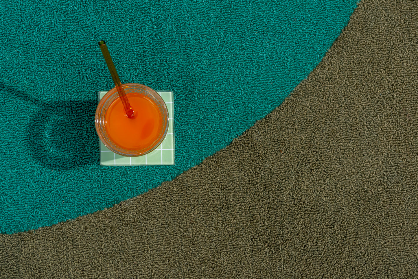 Rond Vloerkleed Brink en Campman Festival Aqua Outdoor Round