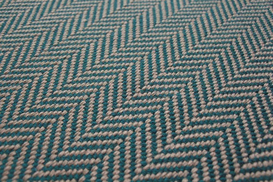 Traploper Hartley Tissier Herringbone Teal