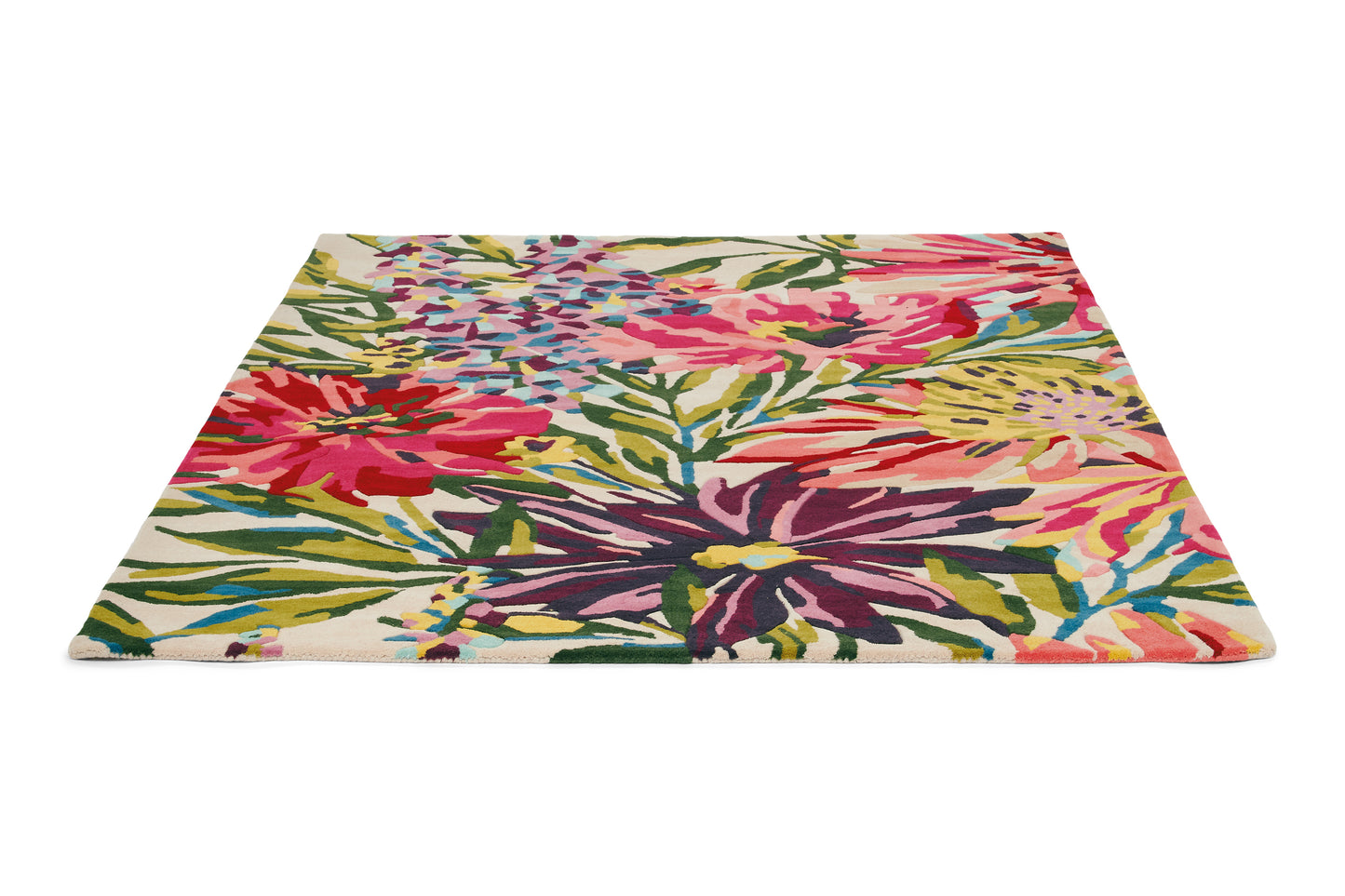 Laagpolig vloerkleed Harlequin Floreale Fuchsia 44905