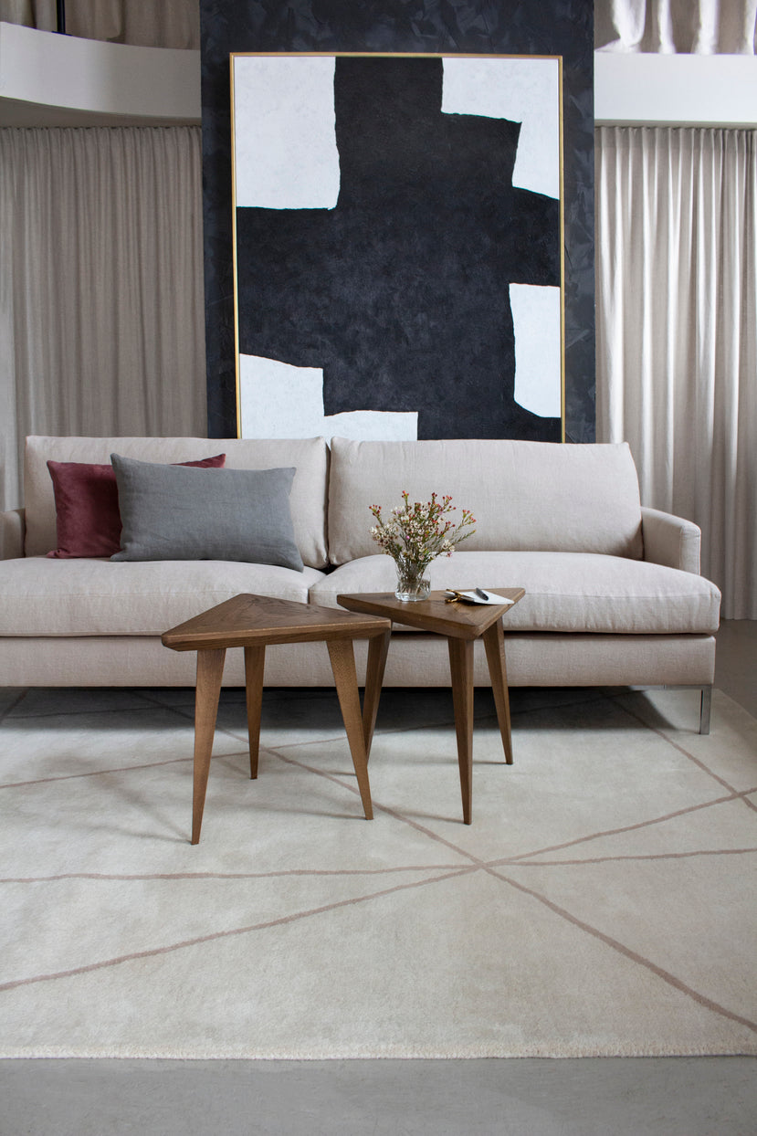 Vloerkleed Layered Frost Patterned Wool Rug