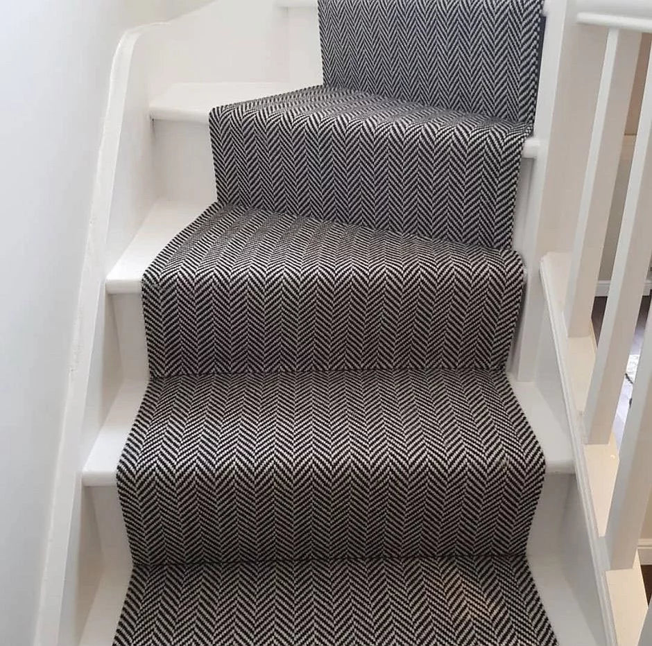 Traploper Hartley Tissier Herringbone Ivory & Black