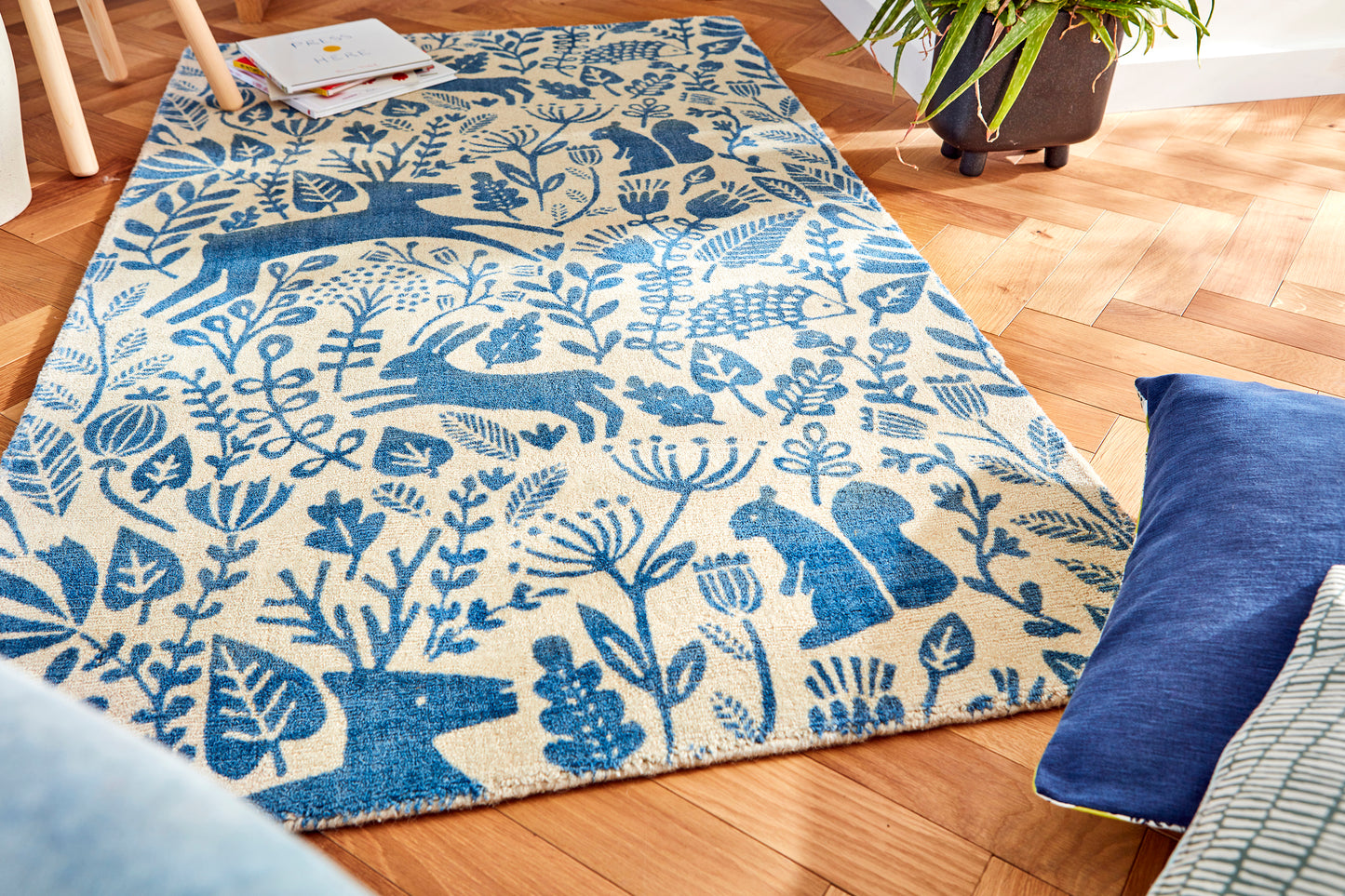 Vloerkleed Scion Kelda Cobalt 23508