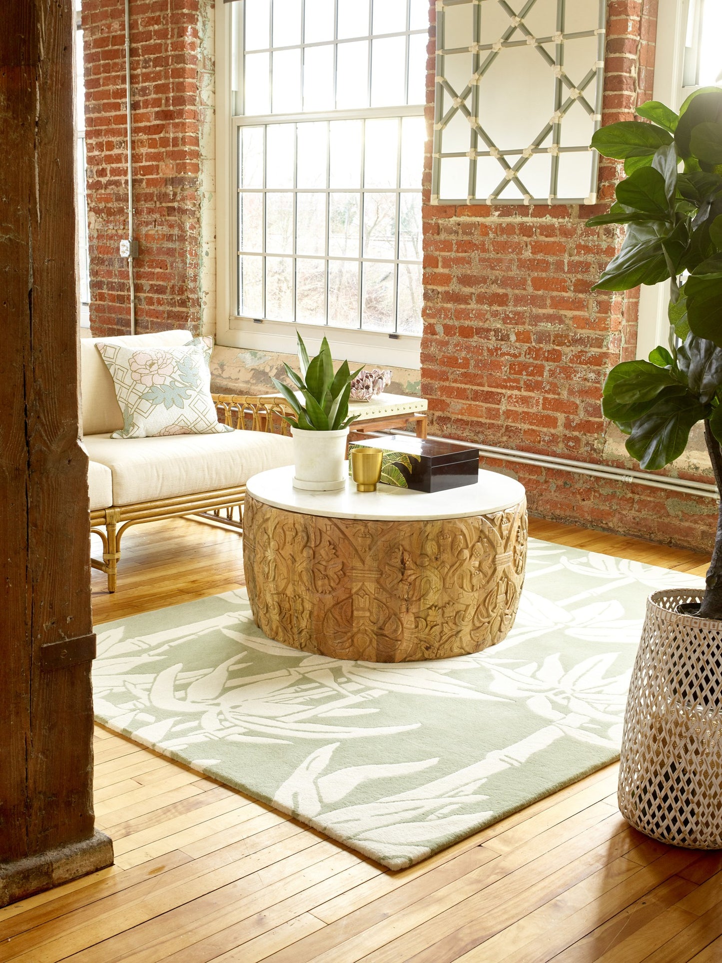 Laagpolig vloerkleed Florence Broadhurst Japanese Bamboo 039507
