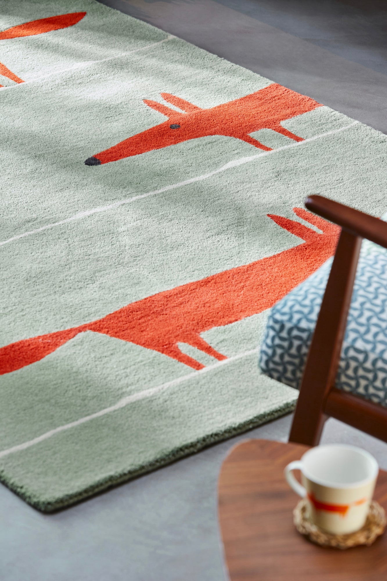Vloerkleed Scion Mr Fox Mint Poppy