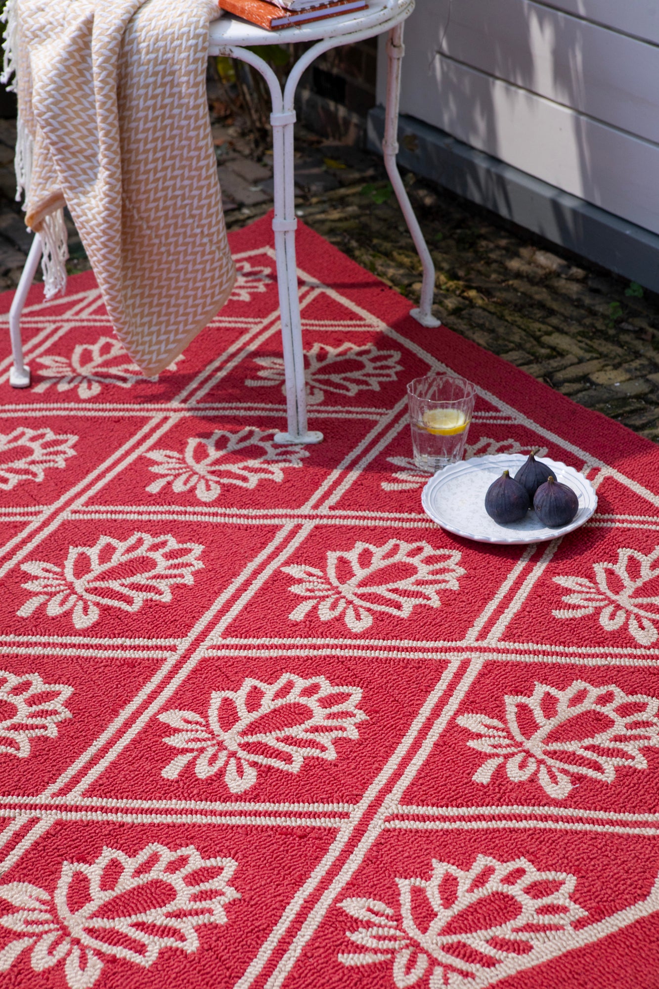 Vloerkleed Laura Ashley Porchester Poppy Red Outdoor
