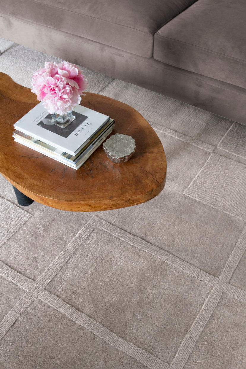 Vloerkleed Layered Swedish Grace Wool Rug Oatmeal