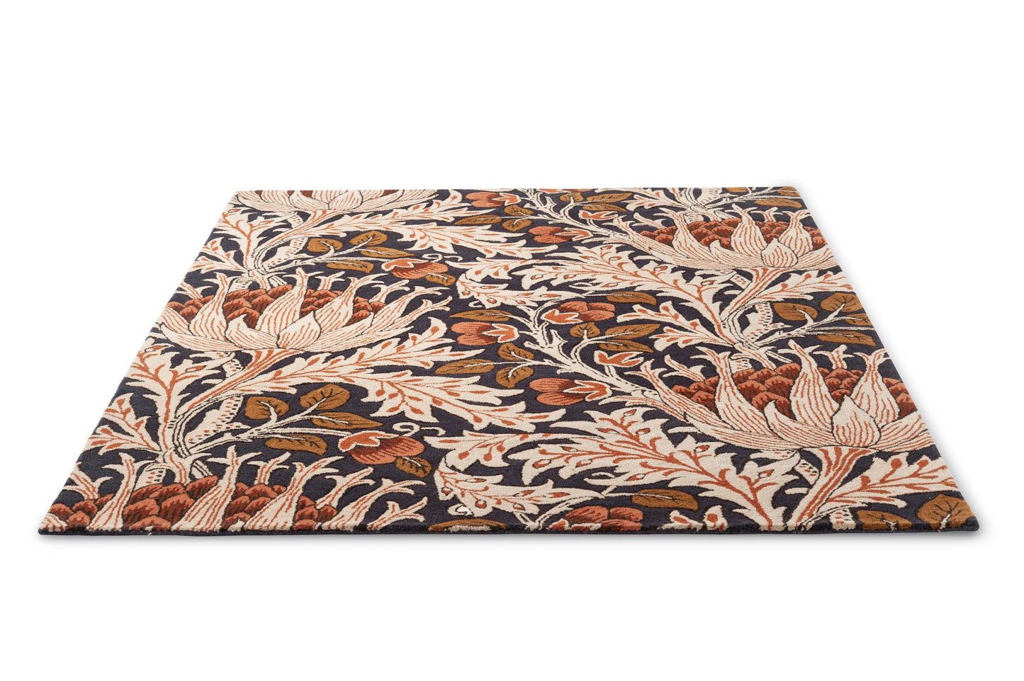 Laagpolig vloerkleed Morris & Co Artichoke Amber Charcoal 127103