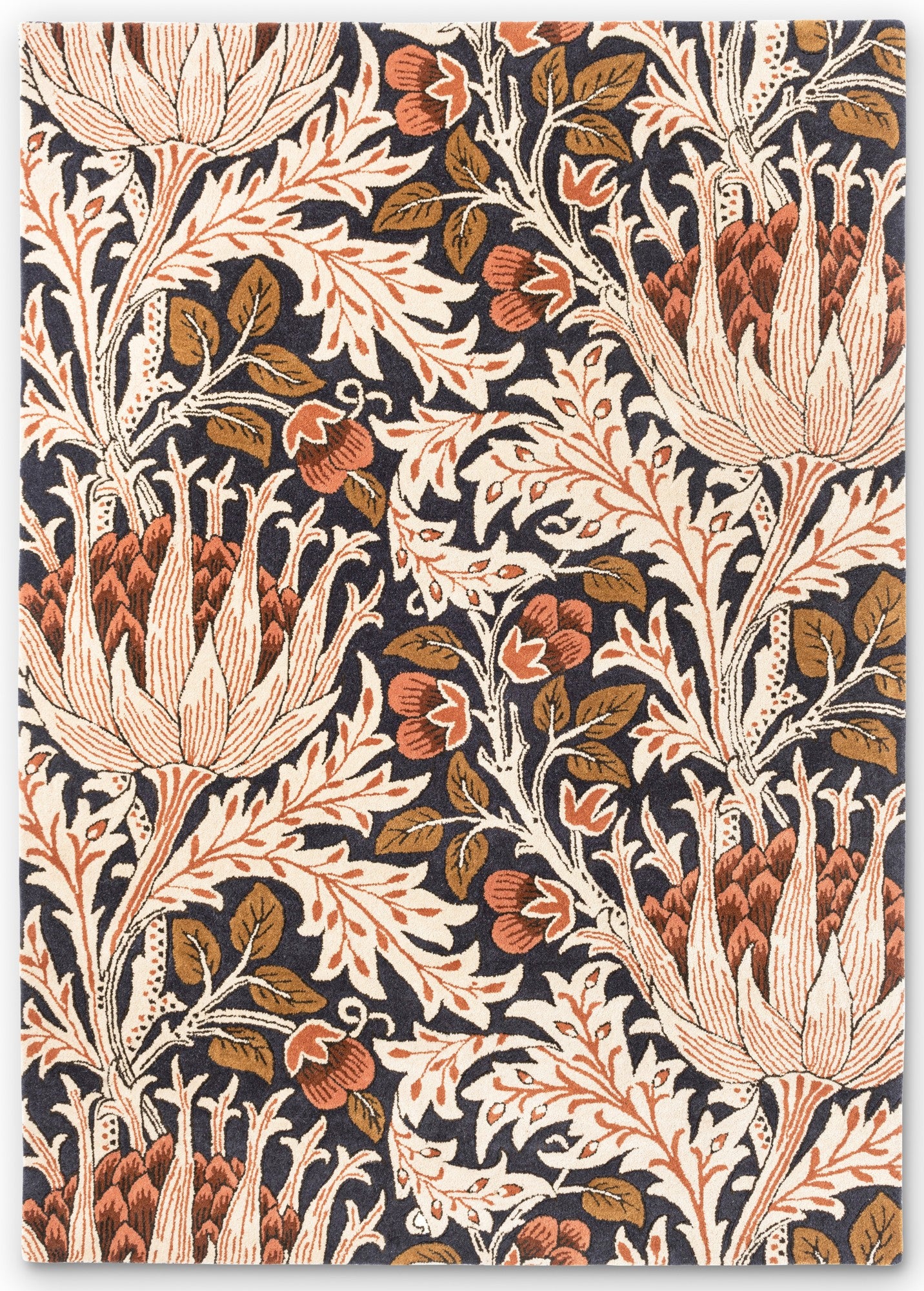 Laagpolig vloerkleed Morris & Co Artichoke Amber Charcoal 127103