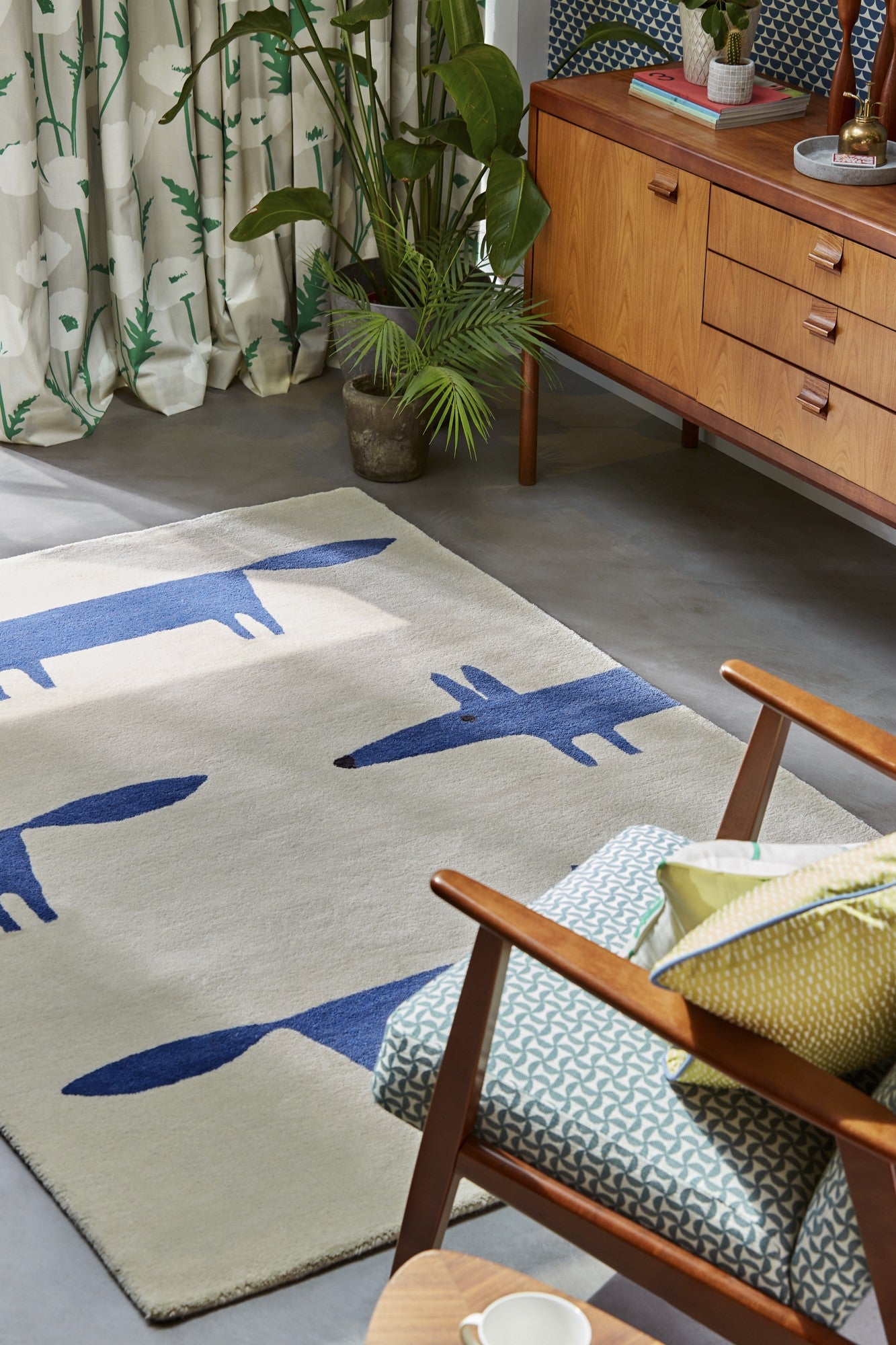 Vloerkleed Scion Mr Fox Pebble Denim 025328