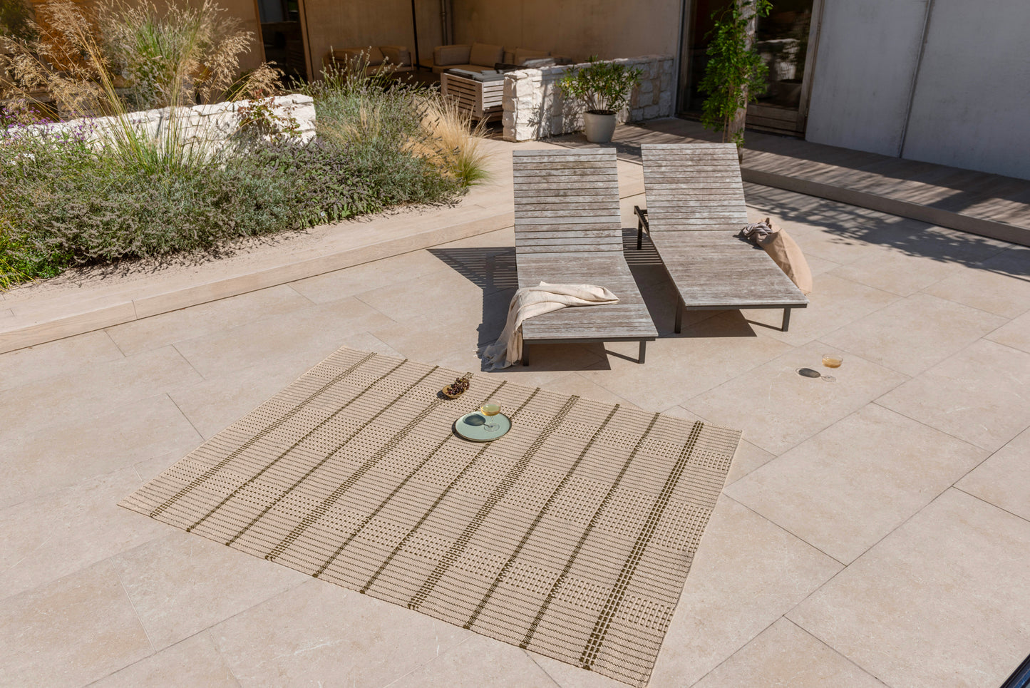 Vloerkleed Brink en Campman Zona Olive Stitch Outdoor