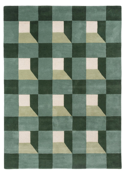 Laagpolig vloerkleed van Harlequin | Blocks Fern