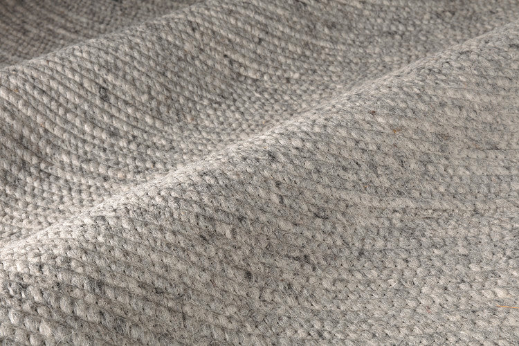 Vloerkleed MOMO Rugs Round Plait Wool Grey