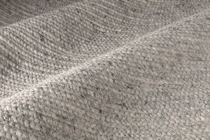 Vloerkleed MOMO Rugs Round Plait Wool Grey