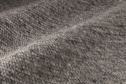 Vloerkleed MOMO Rugs Round Plait Wool Charcoal