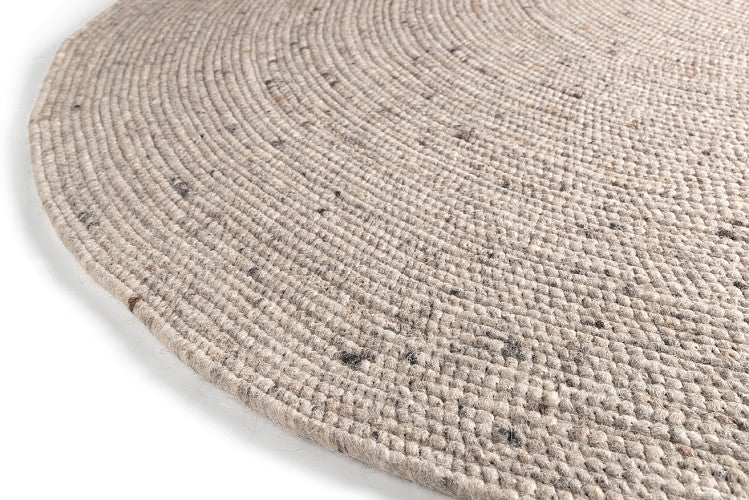 Vloerkleed MOMO Rugs Round Plait Wool Taupe