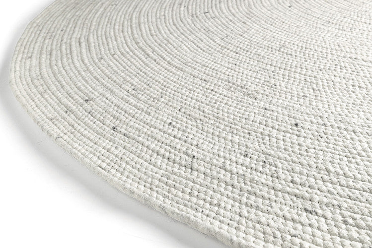 Vloerkleed MOMO Rugs Round Plait Wool Ivory