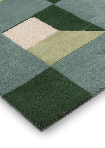 Laagpolig vloerkleed van Harlequin | Blocks Fern