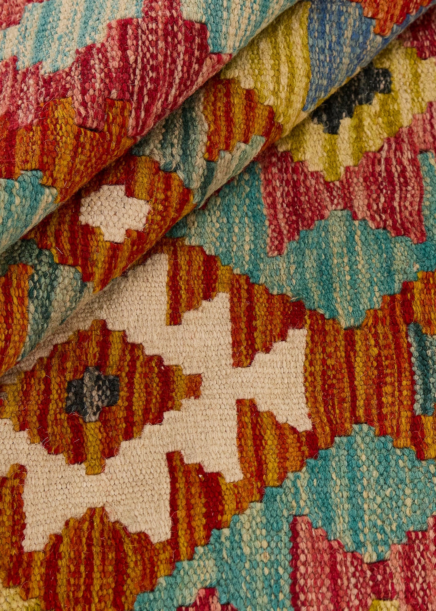 Handgeweven Oosters Tapijt | Unique Afghan Kelim 13862 (voorraad)