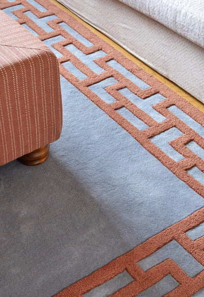 Vloerkleed Layered Alice Crawley Indocine Wool Rug Zen Blue