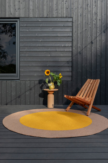 Rond Vloerkleed Brink en Campman Festival Yellow Round