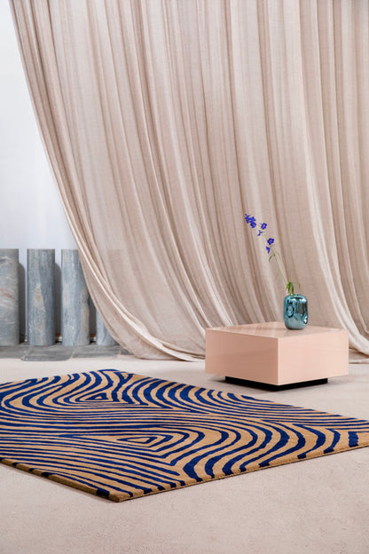 Vloerkleed Brink en Campman Decor Groove Electric Blue 097708
