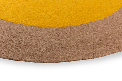 Rond Vloerkleed Brink en Campman Festival Yellow Round