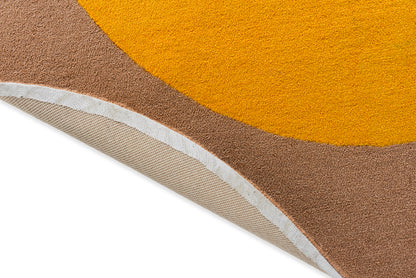 Rond Vloerkleed Brink en Campman Festival Yellow Round