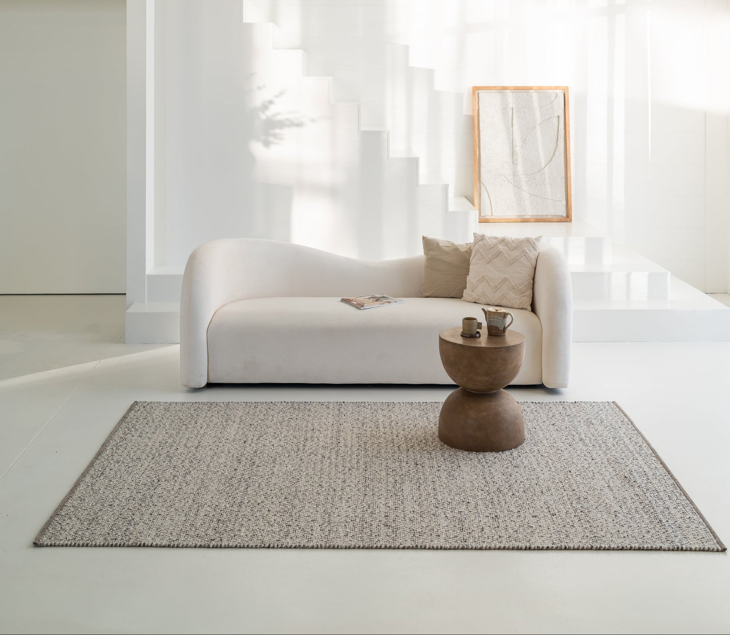 Vloerkleed MOMO Rugs | Fine Baregrain Black White