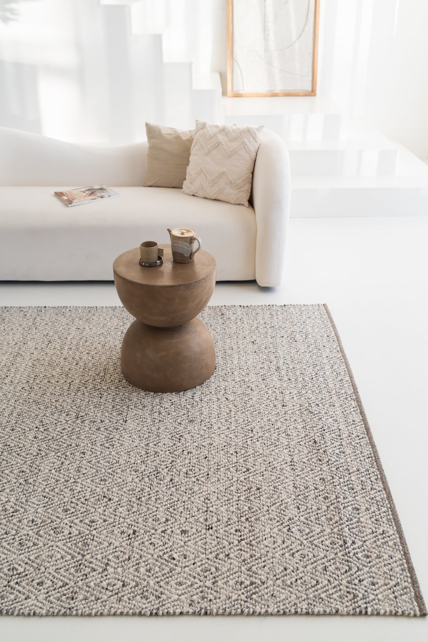 Vloerkleed MOMO Rugs | Fine Baregrain Black White