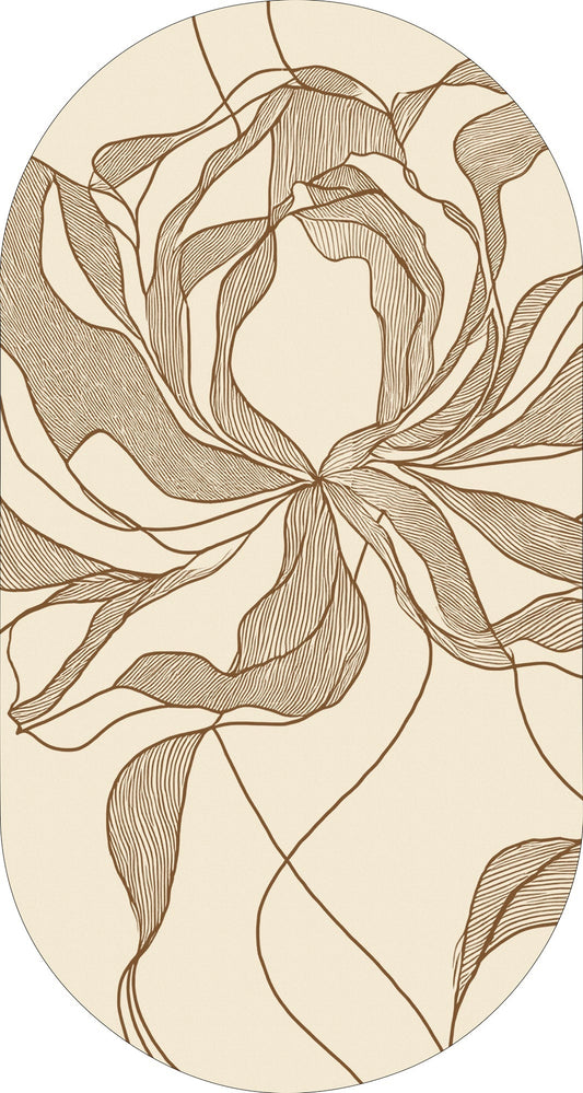 Vloerkleed MOMO rugs x NOŪRA studios - Bloom Beige/ terra capsule