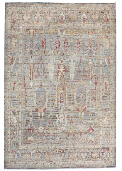 Unique Ziegler Art Deco Vloerkleed 18443 | Handgeknoopt uit Afghanistan (voorraad)