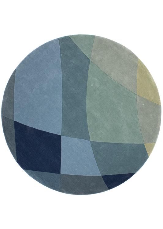 Vloerkleed MOMO Rugs Rhythmic Tides Indigo Round