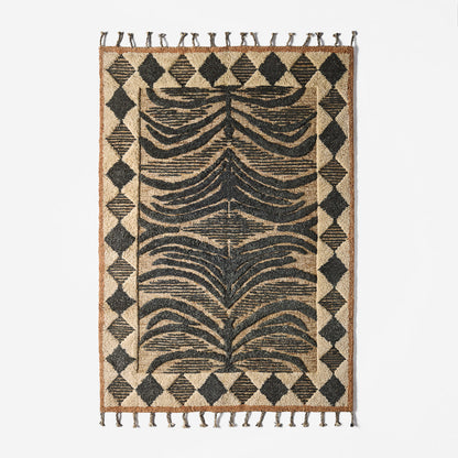 Dusty Deco Wildcat Ash Black vloerkleed, productbeeld