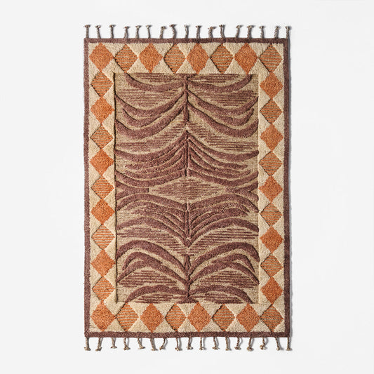 Dusty Deco Wildcat Burnt Brown vloerkleed, productbeeld