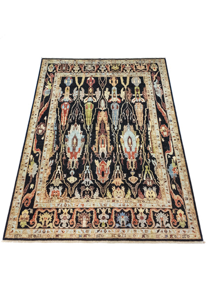 Unique Ziegler Art Deco Vloerkleed 13554 | Handgeknoopt uit Afghanistan (voorraad)