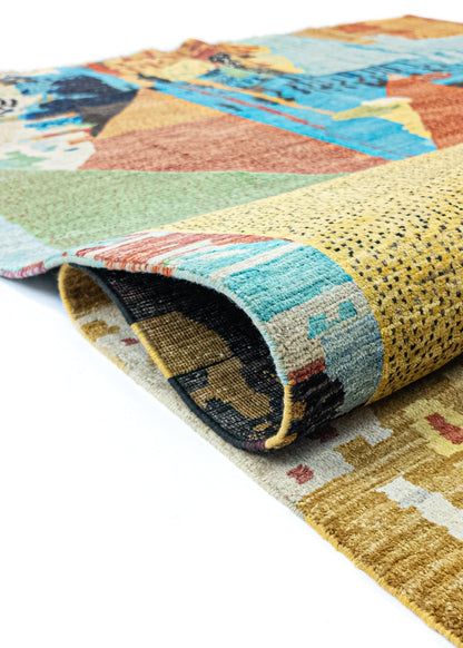 Unique Ziegler Art Deco Vloerkleed 10811 | Handgeknoopt uit Afghanistan (voorraad)