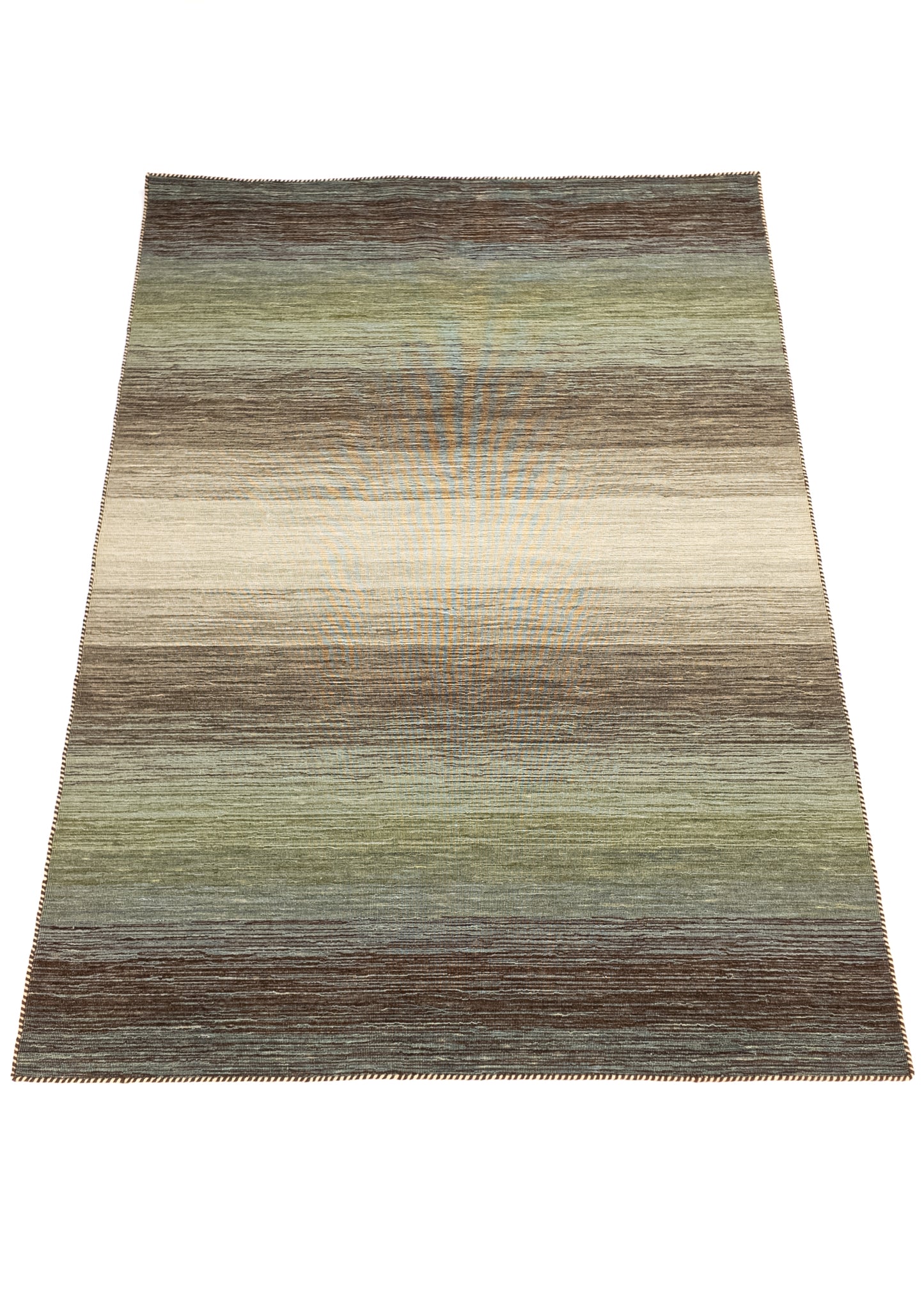 Vloerkleed MOMO Rugs Panorama Kelim Green Multi