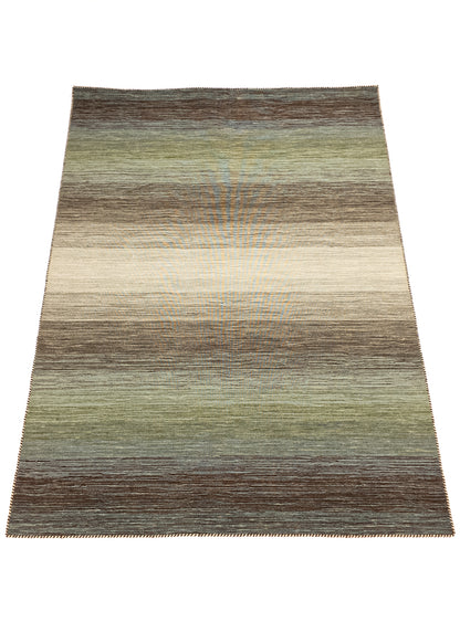 Vloerkleed MOMO Rugs Panorama Kelim Green Multi