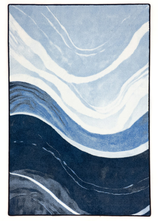 Vloerkleed MOMO rugs x NOŪRA studios - Waves Blue