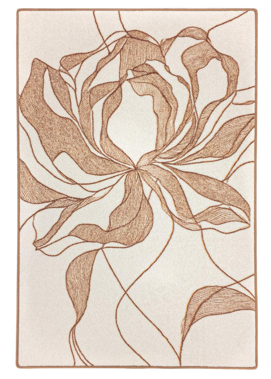 Vloerkleed MOMO rugs x NOŪRA studios - Bloom Beige/ terra