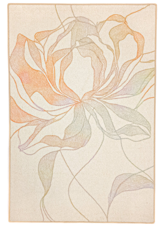 Vloerkleed MOMO rugs x NOŪRA studios - Bloom Beige/ multicolour