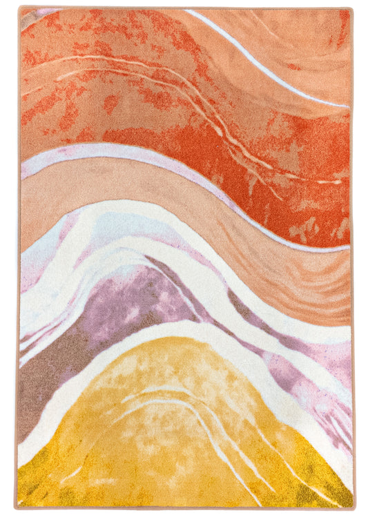 Vloerkleed MOMO rugs x NOŪRA studios - Waves Multicolour vibrant