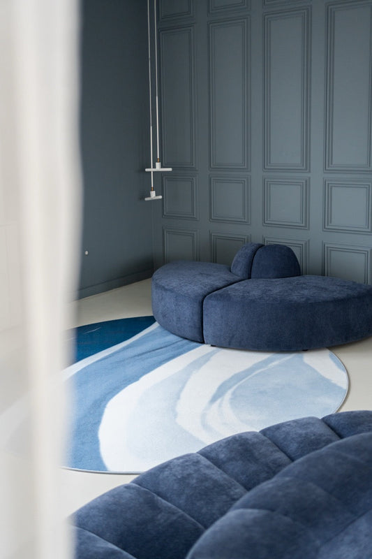 Vloerkleed MOMO rugs x NOŪRA studios - Waves Round